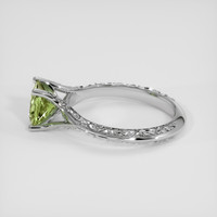 1.24 Ct. Green Sapphire Ring, Silver 4