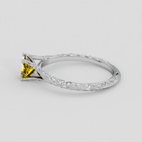 1.01 Ct. Orangish Yellow Sapphire Ring, Silver 4