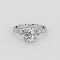 2.10 Ct. White Sapphire Ring, Silver 1