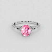 2.02 Ct. Pink Sapphire Ring, Silver 1