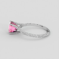 2.02 Ct. Pink Sapphire Ring, Silver 4