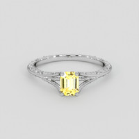 0.87 Ct. Yellow Sapphire Ring, Silver 1