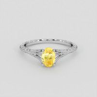 1.39 Ct. Yellow Sapphire Ring, Silver 1