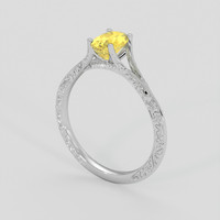 1.39 Ct. Yellow Sapphire Ring, Silver 2