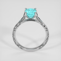 1.38 Ct. Greenish Blue Paraiba Tourmaline Ring, 10K White Gold 3