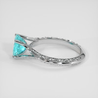 1.38 Ct. Greenish Blue Paraiba Tourmaline Ring, 10K White Gold 4