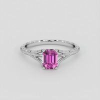 1.06 Ct. Pink Sapphire Ring, 10K White Gold 1