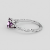 1.05 Ct. Pink Sapphire Ring, 10K White Gold 4