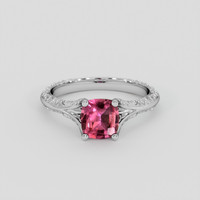 1.20 Ct. Pink Sapphire Ring, 10K White Gold 1