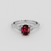 2.02 Ct. Ruby Ring, 10K White Gold 1