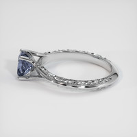 1.28 Ct. Greyish Blue Sapphire Ring, 10K White Gold 4