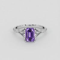 2.13 Ct. Purple Sapphire Ring, 10K White Gold 1