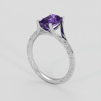 2.13 Ct. Purple Sapphire Ring, 10K White Gold 2