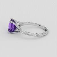 2.13 Ct. Purple Sapphire Ring, 10K White Gold 4