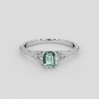 0.81 Ct. Bi Color / Parti Sapphire Ring, 10K White Gold 1