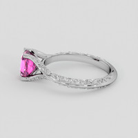 1.20 Ct. Pink Sapphire Ring, 10K White Gold 4