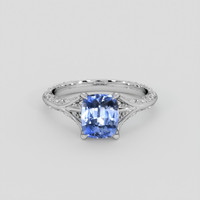 1.42 Ct. Blue Sapphire Ring, 10K White Gold 1
