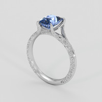 1.42 Ct. Blue Sapphire Ring, 10K White Gold 2