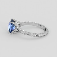 1.42 Ct. Blue Sapphire Ring, 10K White Gold 4