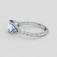 1.15 Ct. Blue Sapphire Ring, 10K White Gold 4