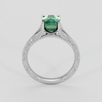 2.55 Ct. Bluish Green Sapphire Ring, 10K White Gold 3