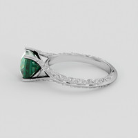 2.55 Ct. Bluish Green Sapphire Ring, 10K White Gold 4
