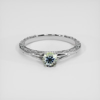 0.40 Ct. Bluish Green Sapphire Ring, 10K White Gold 1