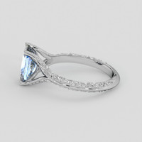 1.80 Ct. Blue Sapphire Ring, 10K White Gold 4