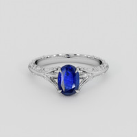 1.70 Ct. Blue Sapphire Ring, 10K White Gold 1