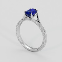 1.70 Ct. Blue Sapphire Ring, 10K White Gold 2