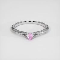 0.23 Ct. Pink Sapphire Ring, 10K White Gold 1