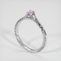 0.23 Ct. Pink Sapphire Ring, 10K White Gold 2