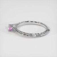 0.23 Ct. Pink Sapphire Ring, 10K White Gold 4