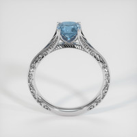 1.05 Ct. Greenish Blue Sapphire Ring, 10K White Gold 3