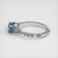 1.05 Ct. Greenish Blue Sapphire Ring, 10K White Gold 4