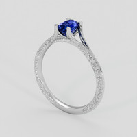 0.70 Ct. Blue Sapphire Ring, 10K White Gold 2