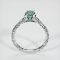 0.92 Ct. Greenish Blue Sapphire Ring, 10K White Gold 3