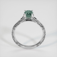 0.80 Ct. Bluish Green Sapphire Ring, 10K White Gold 3