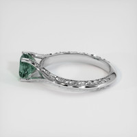 0.80 Ct. Bluish Green Sapphire Ring, 10K White Gold 4
