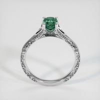 0.84 Ct. Greenish Blue Sapphire Ring, 10K White Gold 3