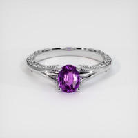 0.91 Ct. Purple Sapphire Ring, 10K White Gold 1