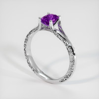 0.91 Ct. Purple Sapphire Ring, 10K White Gold 2