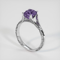2.10 Ct. Purple Sapphire Ring, 10K White Gold 2
