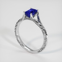 0.89 Ct. Sapphire Ring, 14K White Gold 2