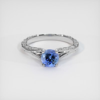 0.97 Ct. Sapphire Ring, 14K White Gold 1