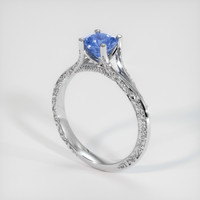 0.97 Ct. Sapphire Ring, 14K White Gold 2