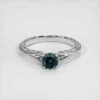 0.56 Ct. Sapphire Ring, 14K White Gold 1