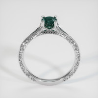 0.56 Ct. Greenish Blue Sapphire Ring, 14K White Gold 3