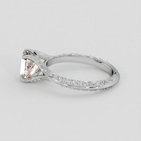 1.32 Ct. Peach Morganite Ring, 14K White Gold 4