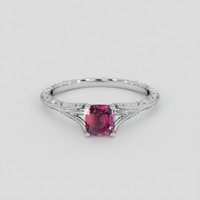1.19 Ct. Purplish Pink Spinel Ring, 14K White Gold 1